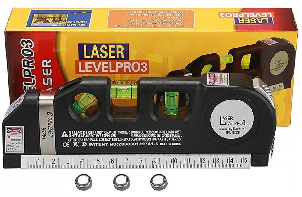 Level Laser Plastic Horizon Vertical Measure Tape, For Measurement