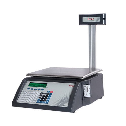 Essae Stainless Steel (Pan Material) Barcode Label Printing Scale