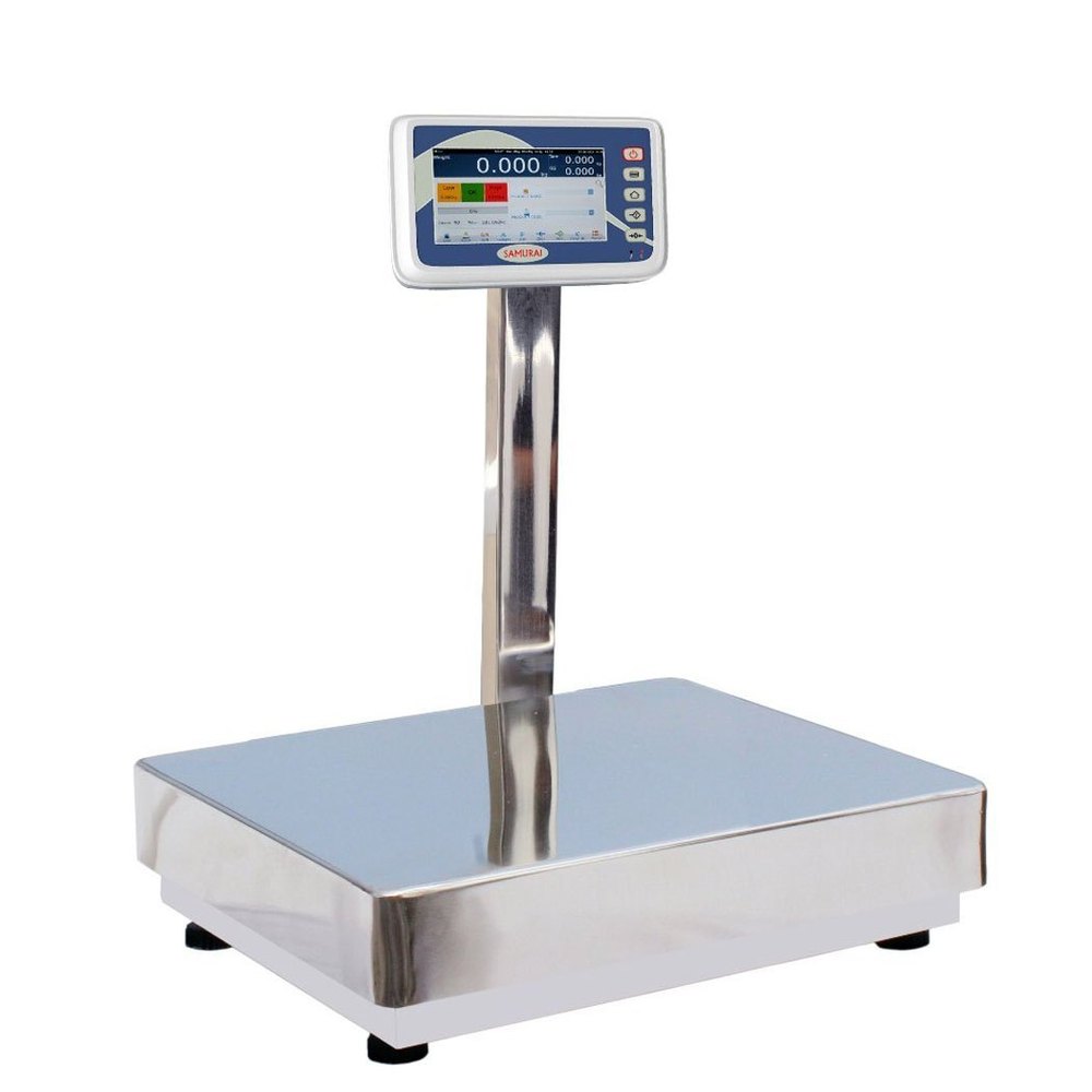 SAMURAI Mild Steel Bar Code Label Printing Bench Scales, Accuracy: 0.2g To 5g, 300-400 Meter per hour