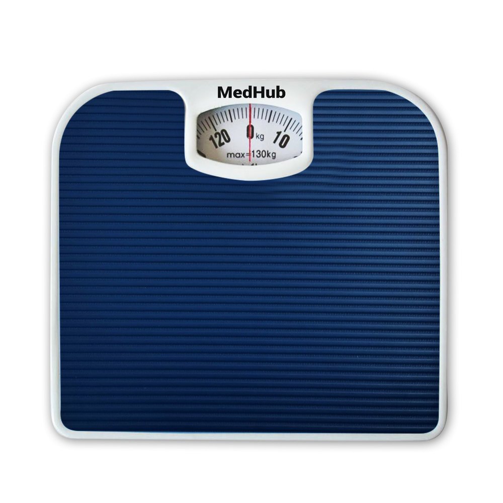 MedHub Steel And Leather Mechanical Weighing Scale, 0-130kg, Model Name/Number: MH-WS-05