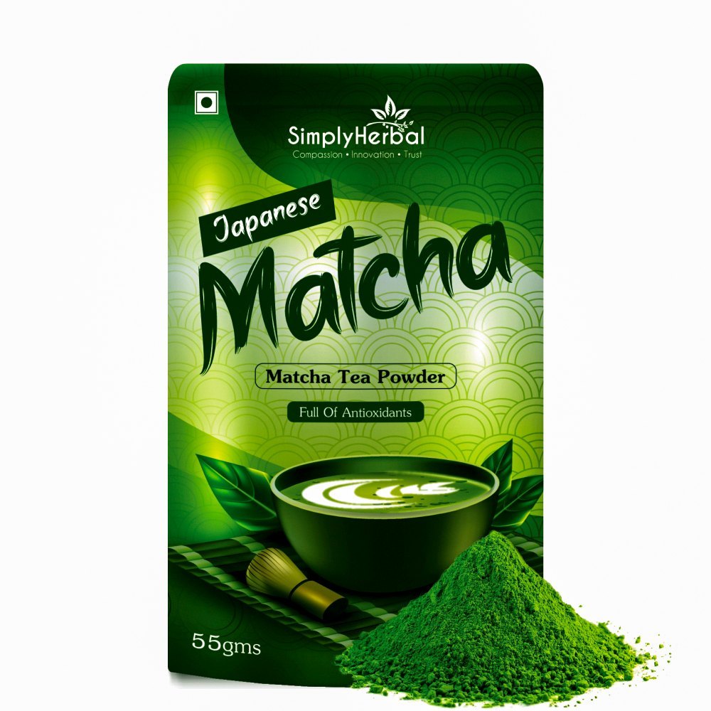 Simply Herbal Cardamom Matcha Green Tea Powder, Packaging Type: Packet, Pack Size: 50 Gm