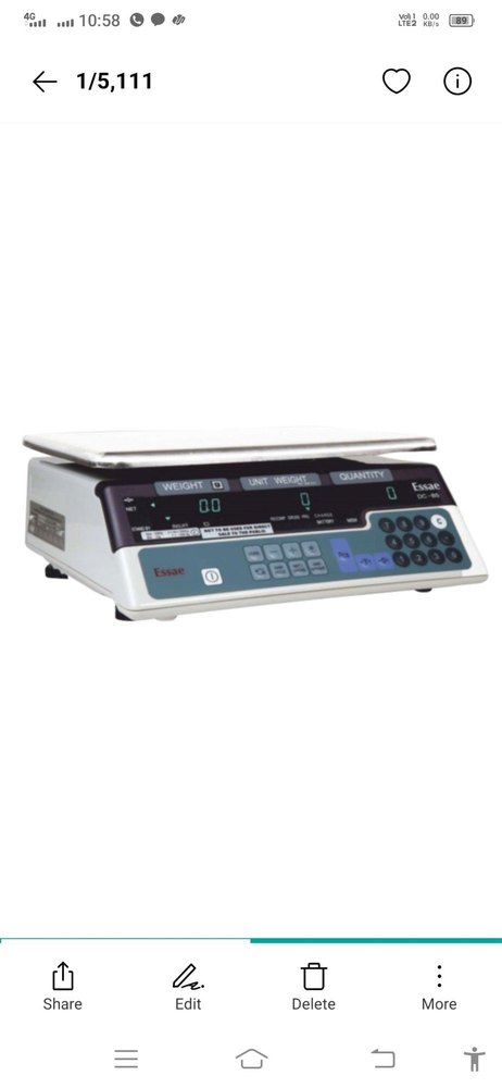 Dc 85 Ds 852 Counting scale, Size: Table Top, Upto 30kg