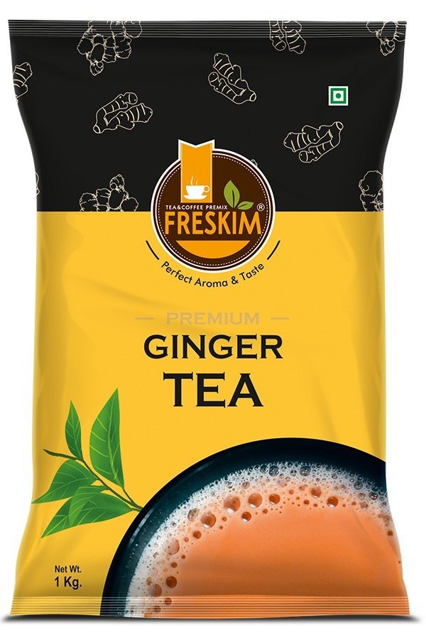 Freskim Premium Ginger Tea Instant Premix, Powder, 1Kg