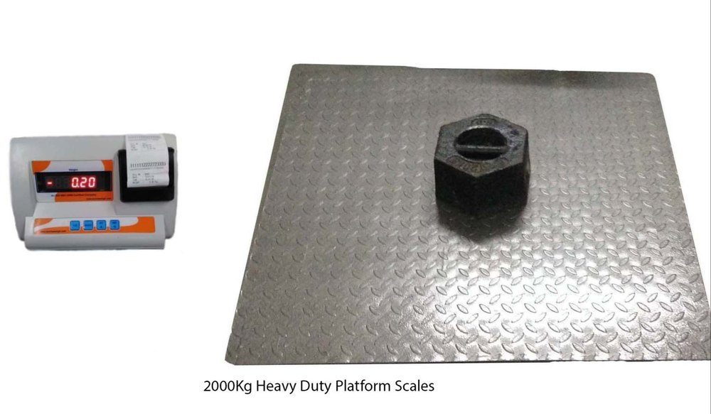 Sunrise Mild Steel 1200 X 1200, 2000kg Heavy Duty Platform Scales For Industrial, Model Name/Number: PF-Print-2T