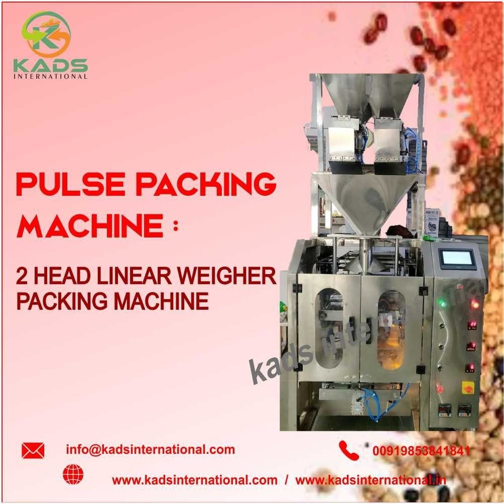 SS-304 PULSE PACKING MACHINE-2 HEAD LINEAR WEIGHER PACKING MACHINE