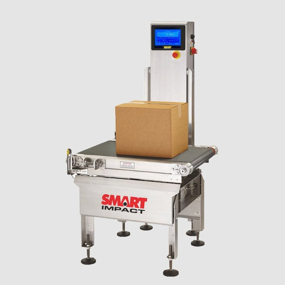Smart Impact Stainless Steel Online Check Weigher Scale, For Industrial, Commercial, Accuracy: 10 Gms