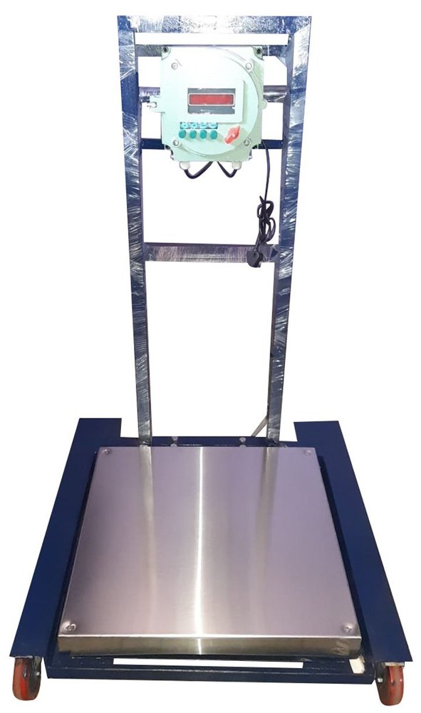Mild Steel Internal Trolly Weighing Scale, For Shops, Size: 420 X 550 mm (lxb)
