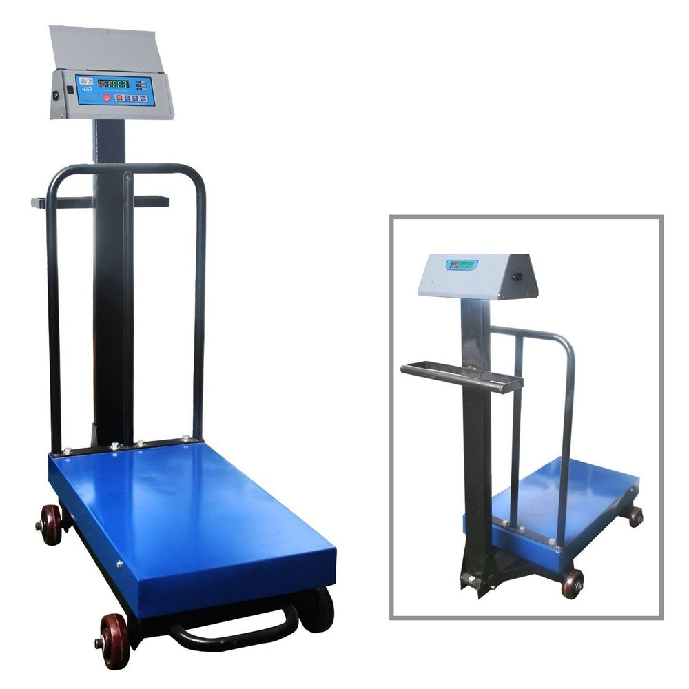 C Tech Mild Steel Heavy Trolley Scale 500 Kg, For Weighing, Accuracy: 50 G