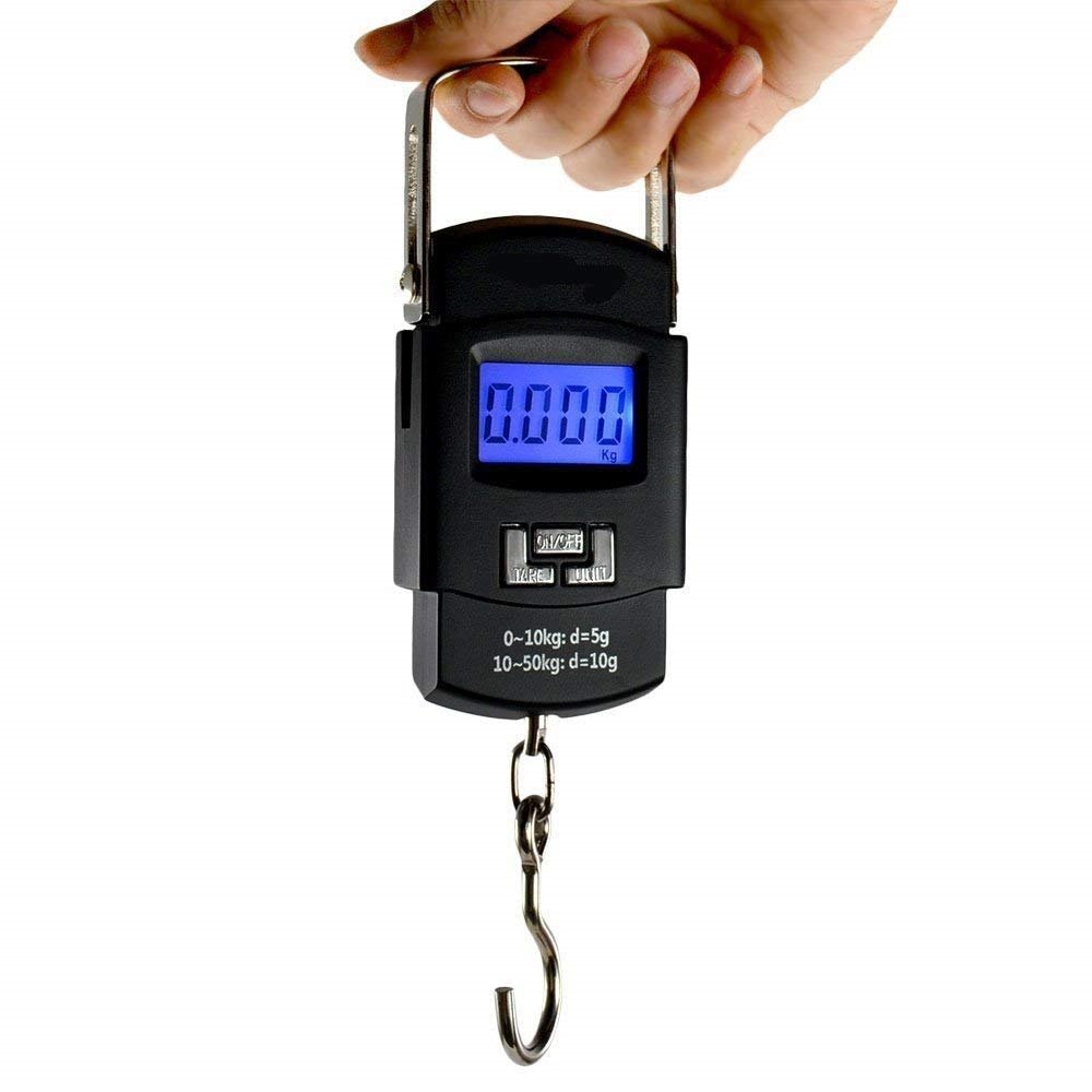 FLICKER Stainless Steel Hook Rembird Portable Digital Luggage Weight Scale 50 KG, Model Name/Number: A08