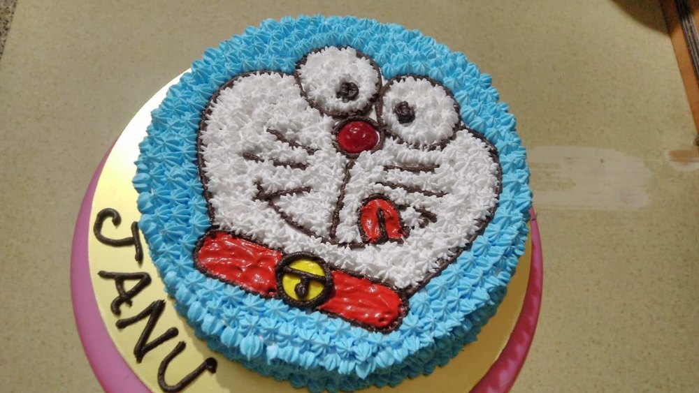 Chocolate Round Doraemon cake, Packaging Type: Box, Weight: 1 Kg