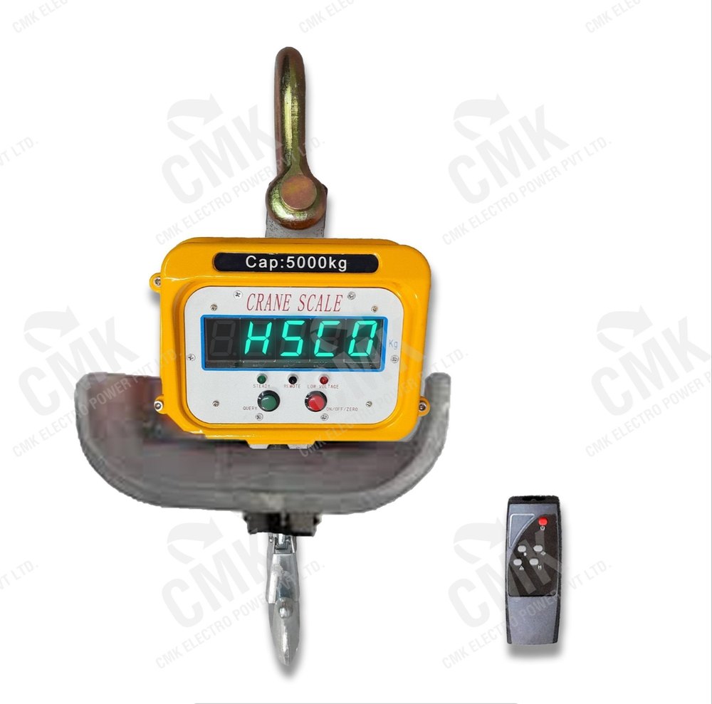 CMK Mild Steel Electronic Crane Scale, For Industrial, Capacity Tons: 5 Ton