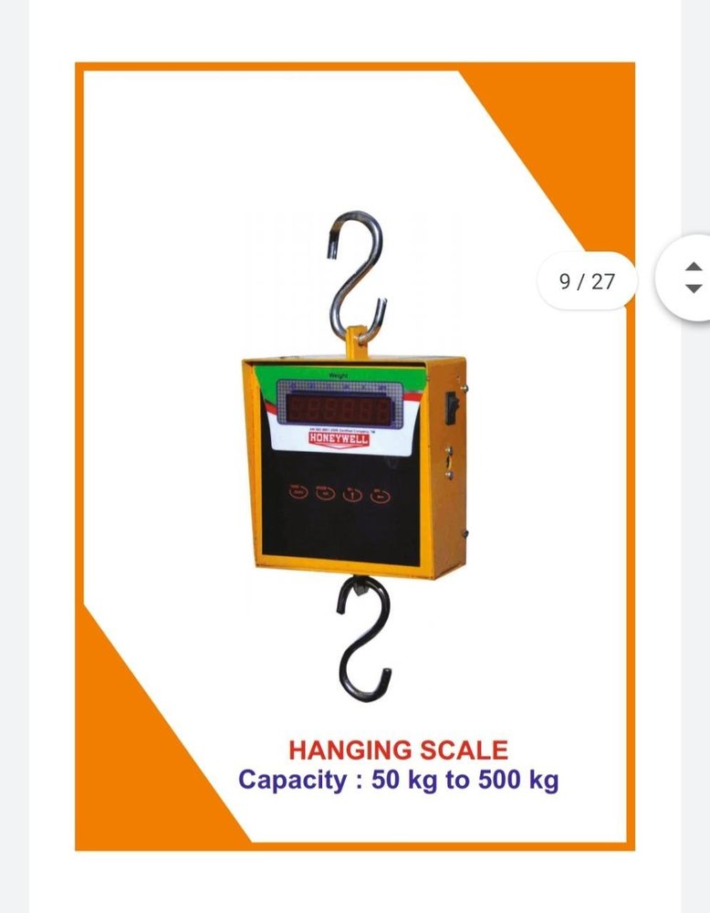 MS Honeywell Brand Digital Hanging Scale, Model Name/Number: Hwh, Capacity Tons: 100 Kg