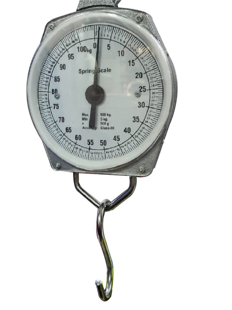 Saraf Stainless Steel Mechanical Circular Hanging Scale, For Industrial, Capacity Tons: 100Kg