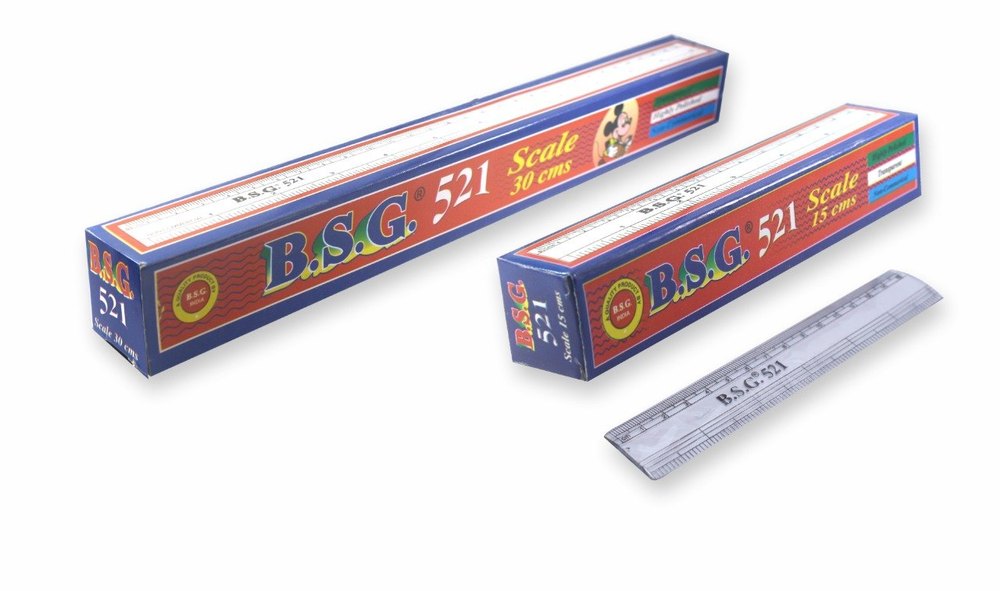 B.S.G Plastic Student Measuring Scale, For Drawing, School