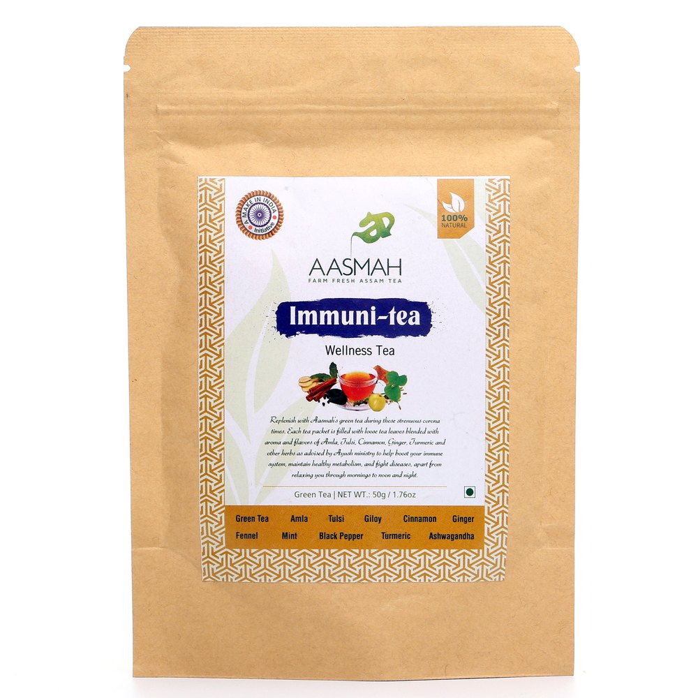 Aasmah Leaves And Herbs Herbal Green Tea, Packaging Size: 50g
