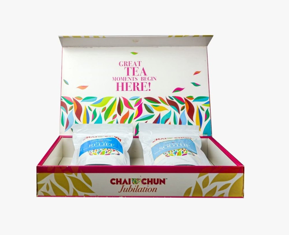 Jubilation Tea Gift Box - Herbal Green Tea and Saffron Green Tea - Boosts Immunity & Relaxes Mind