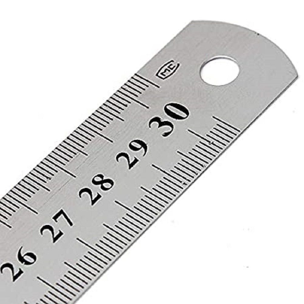 30 cm Steel T-Max Ruler Measuring Scale, For Schools and Offices