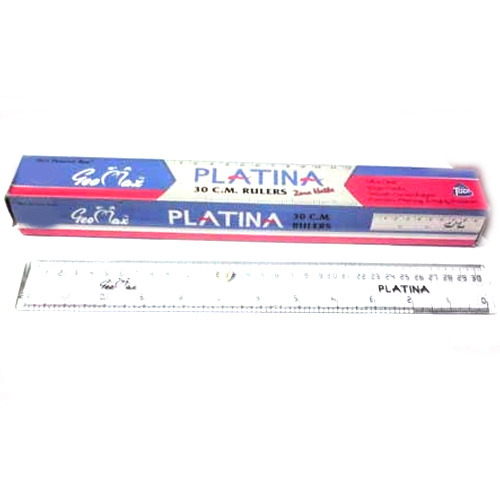 Geomax Transparent Platina Plastic Ruler, For School, Size: 30 Cm