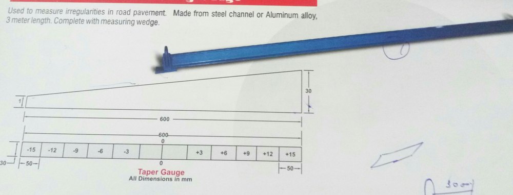 3 Mtr Steel STRAIGHT EDGE, Size: 600 Mm, Model Name/Number: Dm
