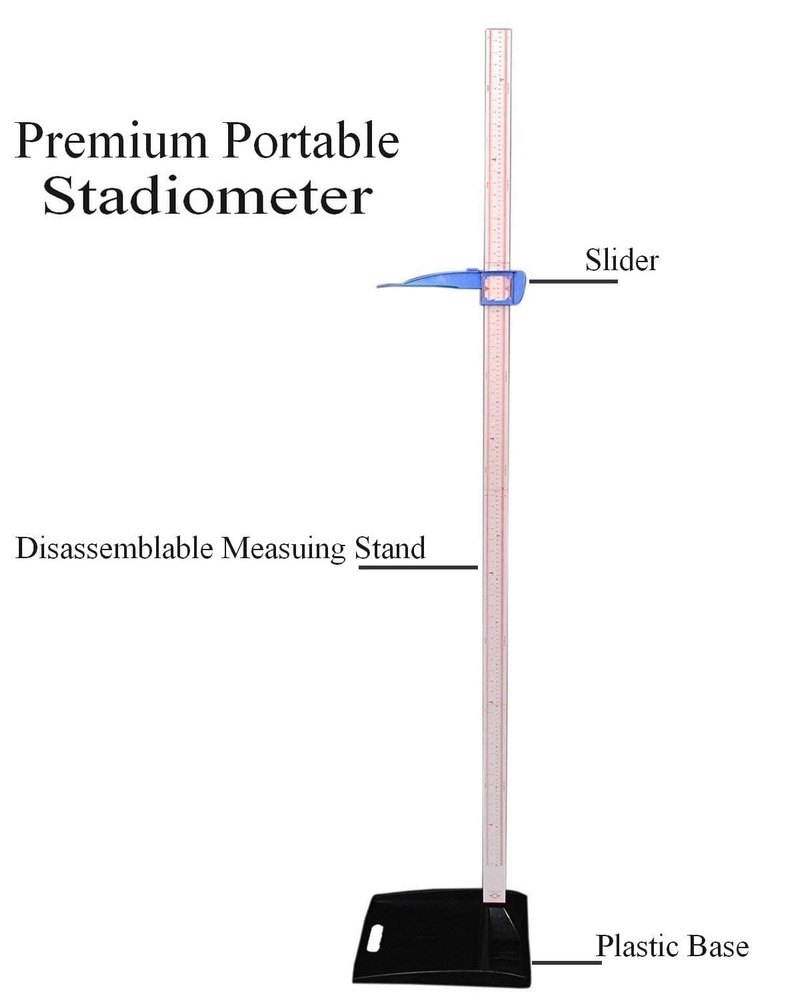 White 210 cm Stadiometer Height Measuring Scale, Size: Large