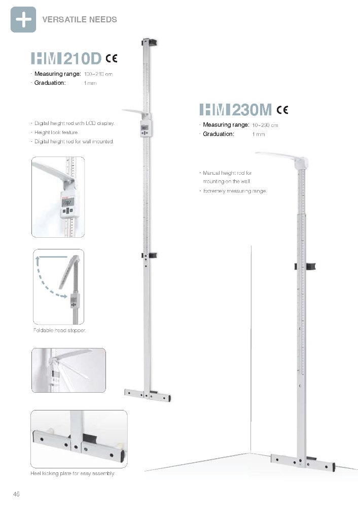 Digital Height Measuring Machine- Wall-Mounted Digital Stadiometer- HM210D
