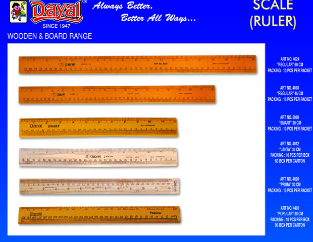 30CM Scale (Ruler) Wooden, For MEASUREMENT, Size: 30 CM