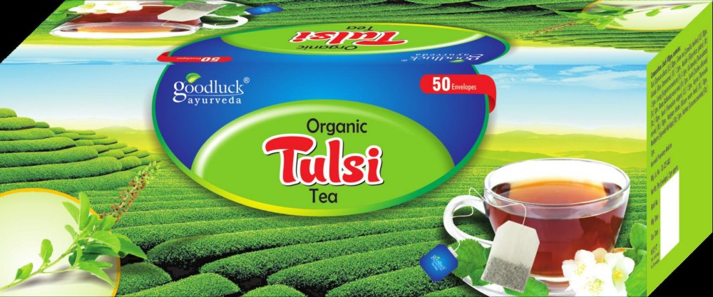 Goodluck Ayurveda Organic Tulsi Tea, Packaging Type: Box, Granules