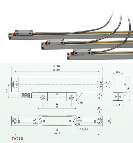 100 Mm To 2000 Mm Linear Glass Scale, Model No.: Om Dc 20, Om Dc 30