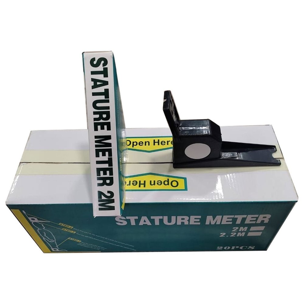 2m Stainless Steel Stature Meter, For Hospital, Size: 14.5x11.5x3.5 cm