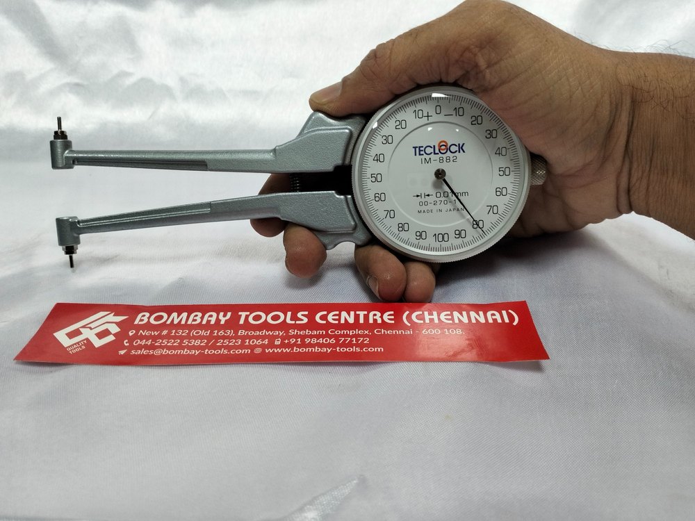 TECLOCK JAPAN Analog INTERNAL GROOVE CALIPER GAUGE, Model Name/Number: IM880, Accuracy: 0.01MM