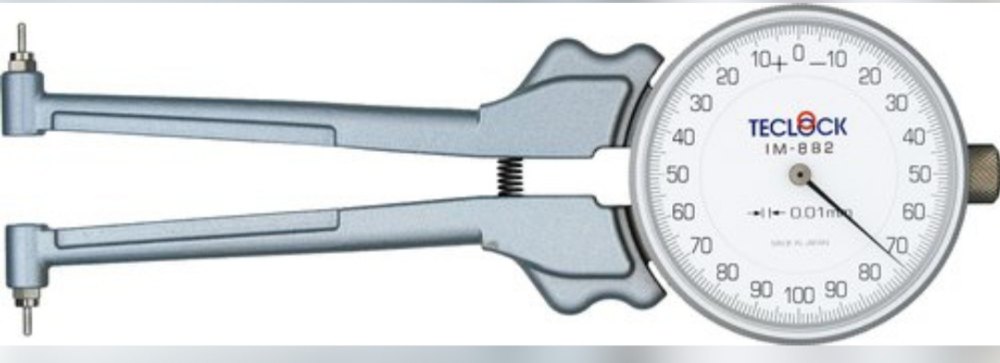 Analog Stainless Steel IM882 Internal Dial Caliper Teclock, Accuracy: 0.01mm, Size/Dimension: 55-153MM