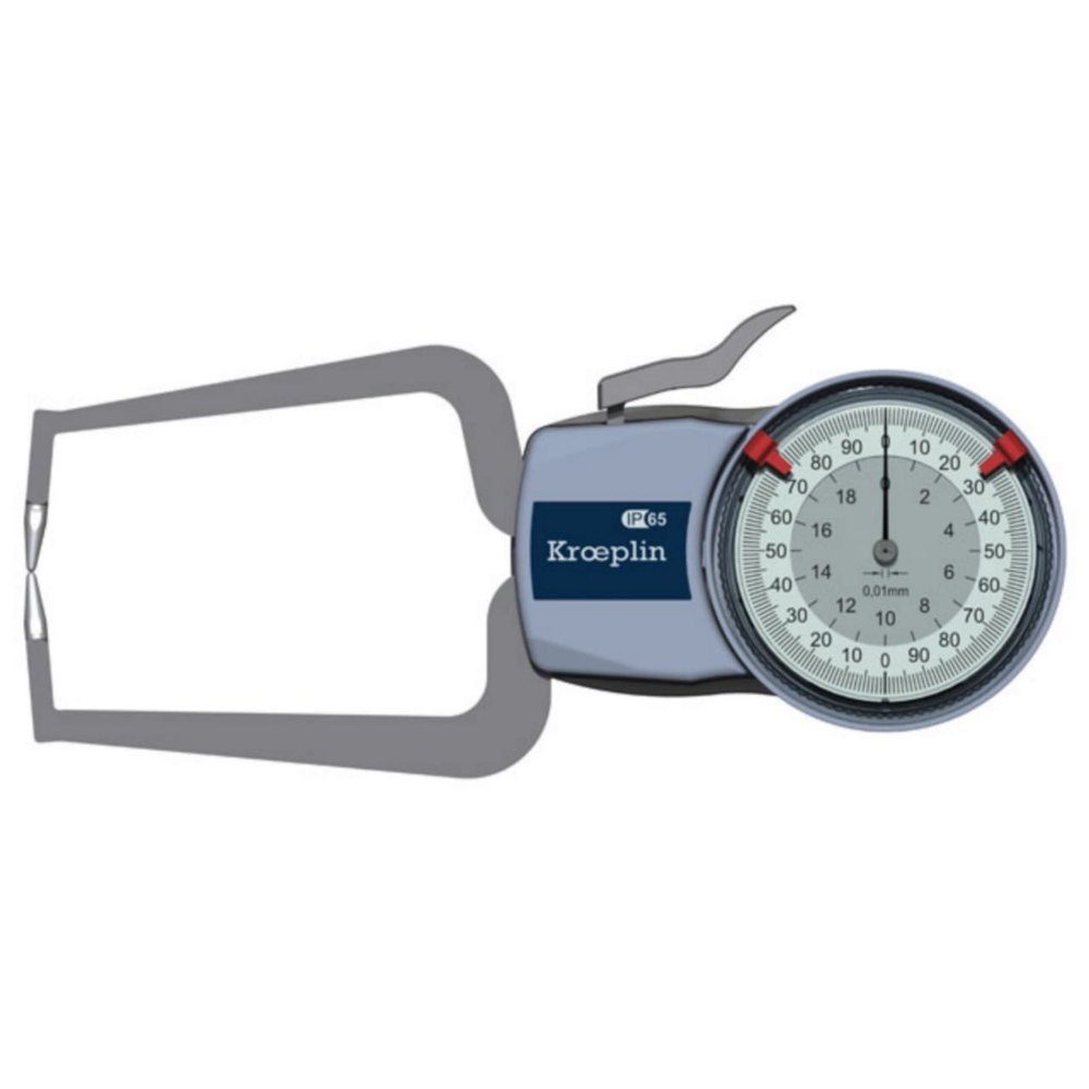 0-20 Mm Analog Kroeplin External Dial Caliper Gauges, Model Name/Number: D220, Accuracy: 0.03 Mm