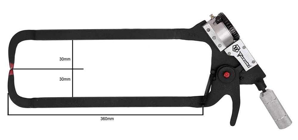 Yuzuki Stainless Steel External Dial Pistol Caliper, For Industrial