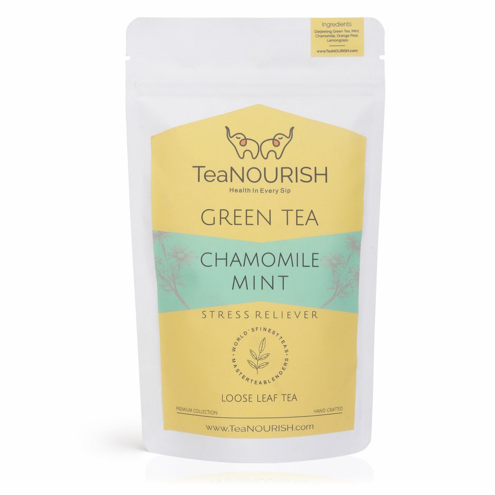 Teanourish Chamomile Mint Green Tea, Assam, Leaf