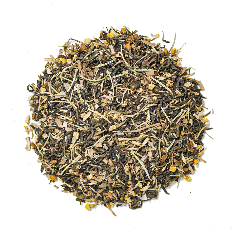 Total Renew Herbal Green Tea - Tea blended with Chamomile and Rosemary - Flavoured Tea