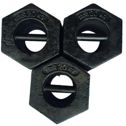 Hexagonal Cast Iron Weights 20 Kgs Daga