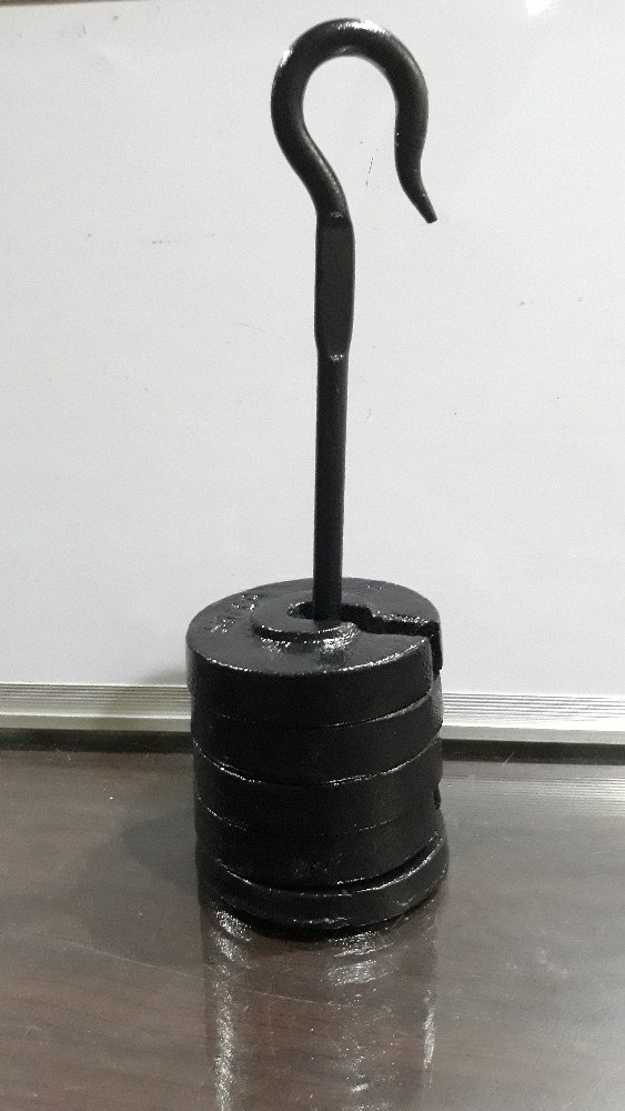 Gsc Black Cast Iron Slotted Weights With Hanger, For Laboratory, Size: 500gm x 5