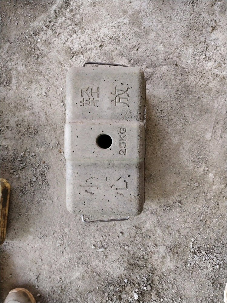 Grey Rectangular Cement Counter Weight