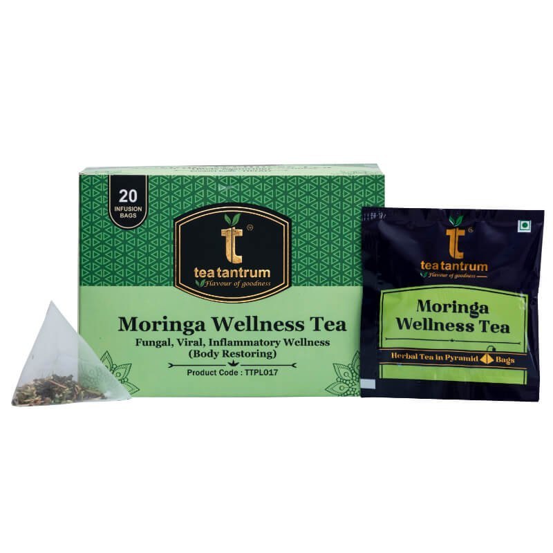 Granules Dry Tea Tantrum Moringa Wellness Tea, Packaging Size: 3g X 20