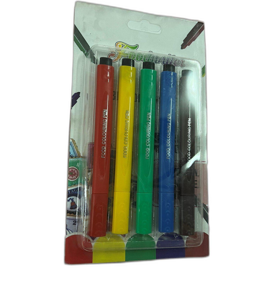 Silicone Fine Tip Food Coloring Pen, Packet