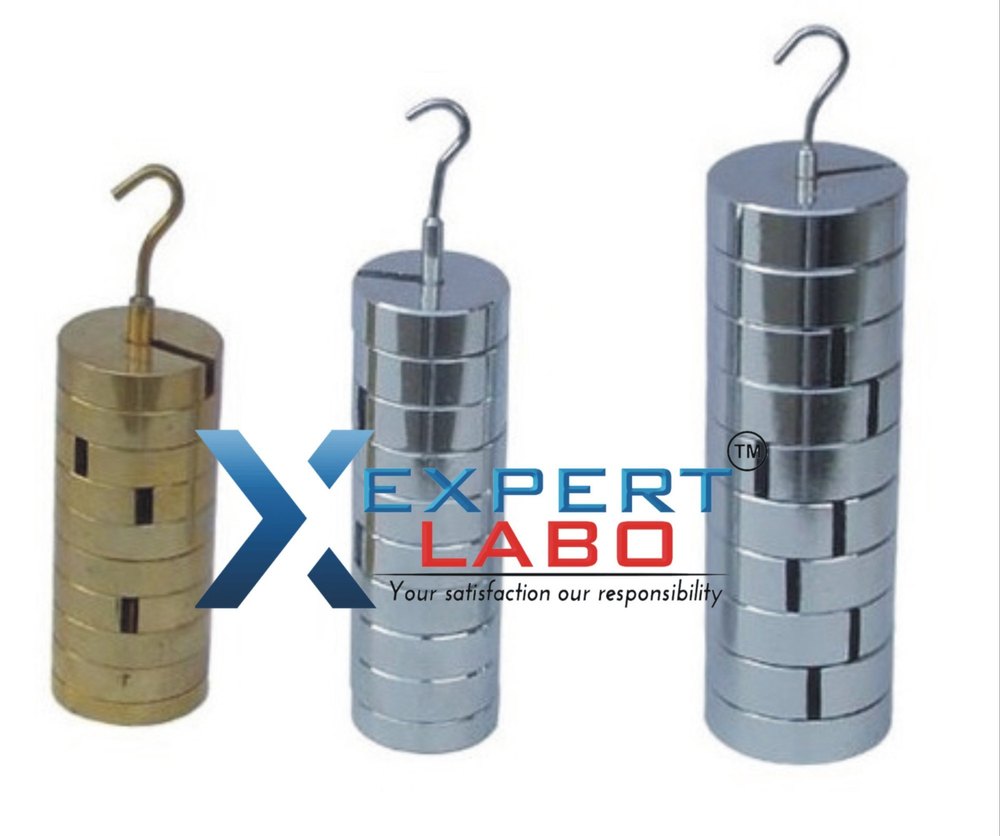 Stainless Steel Brass Metallic Slotted Weight, For Laboratory