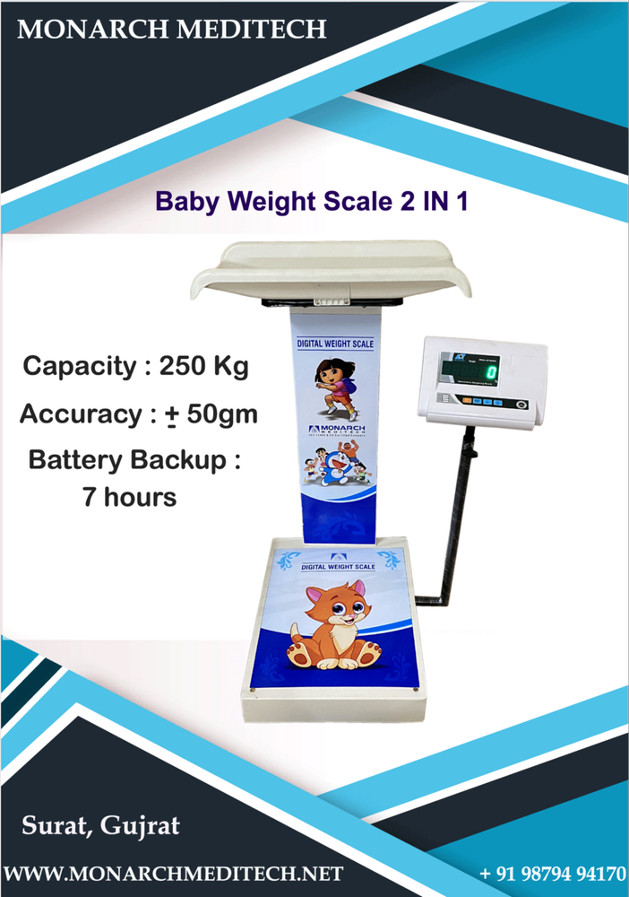 LCD 2 In 1 Baby Cum Adult Weighing Scale, Fully Automatic, Maximum Capacity: 300 kg