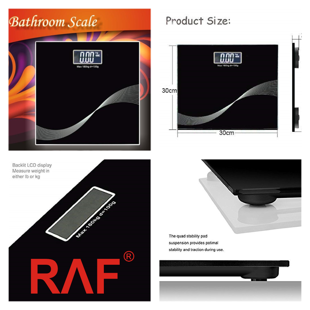 Digital Bathroom scale, Battery, Maximum Capacity: 180KG