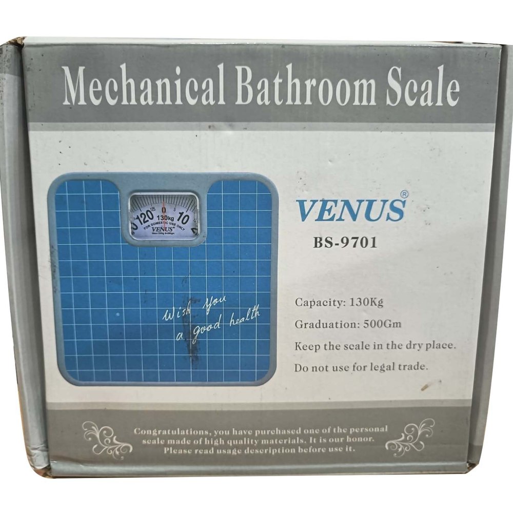 Analog Venus BS-9701 Mechanical Bathroom Scale, Manual, Maximum Capacity: 130 Kg