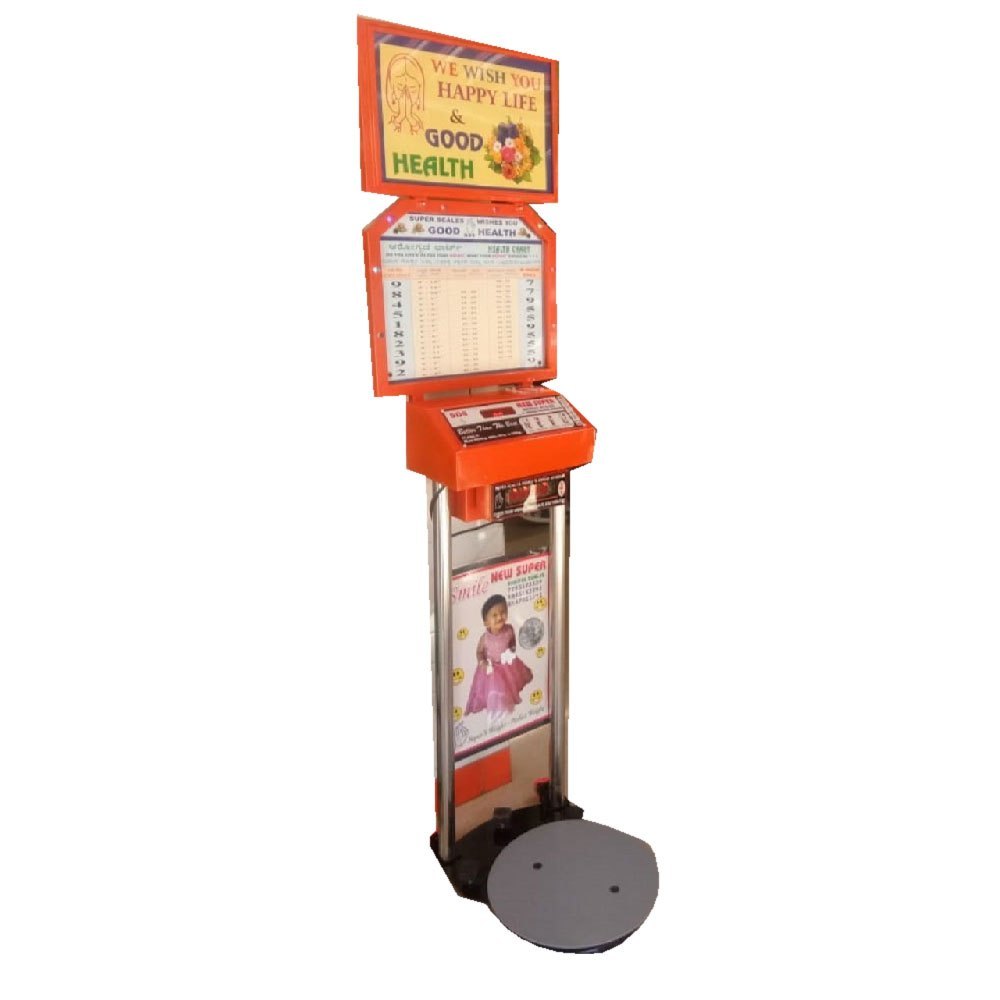 Digital Coin Operated Person Weighing Scale, Battery, Maximum Capacity: 200 kg