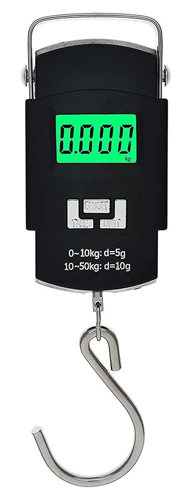 50kg Acrylonitrile Reznor Fishing Hook Weighing Scale, Model Name/Number: TVL0031, Size: 13 X 6 X 2.8 cm