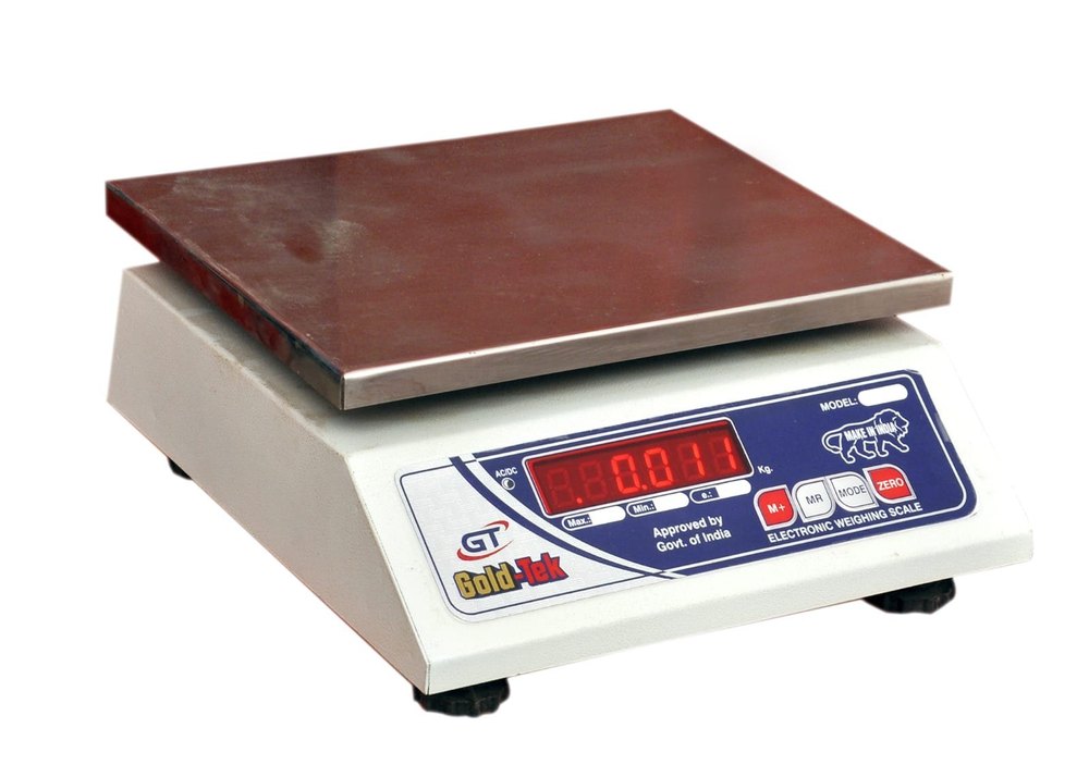 Gold Tek Stainless Steel Retail Shop Weighing Scale, Size: 12x20inch, Capacity: 15kg