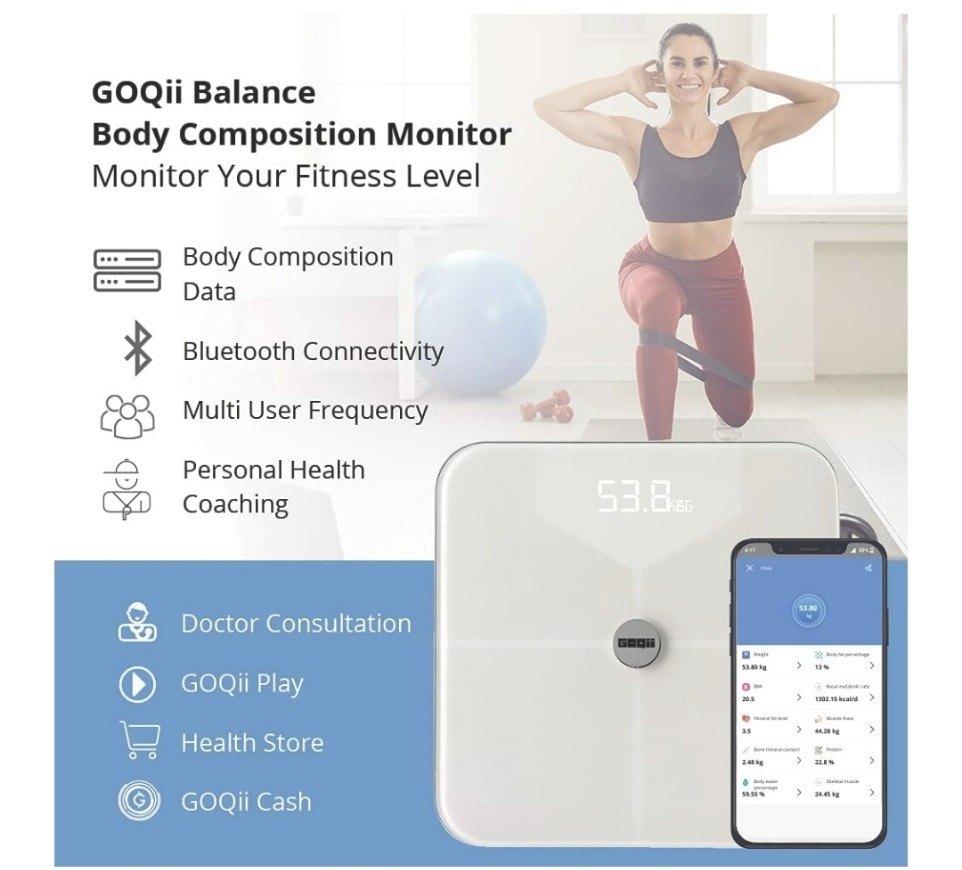 Goqii Balance Body Composition Monitor With 3 Months Personal Coaching