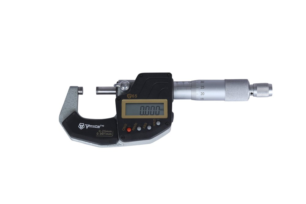 Yuzuki Digital Micrometer (Ip65) Waterproof, Model Name/Number: Em025ip65, 0.01 Mm