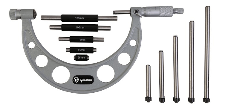Stainless Steel Yuzuki Adjustable Outside Micrometer, 0.01 Mm